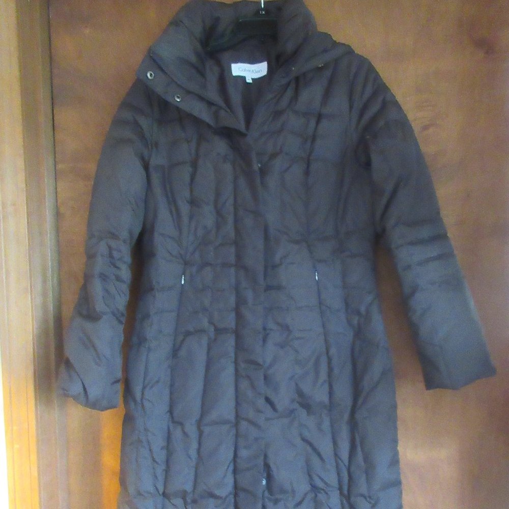 Calvin Klein Womens Puffer Coat with Hood Size Med